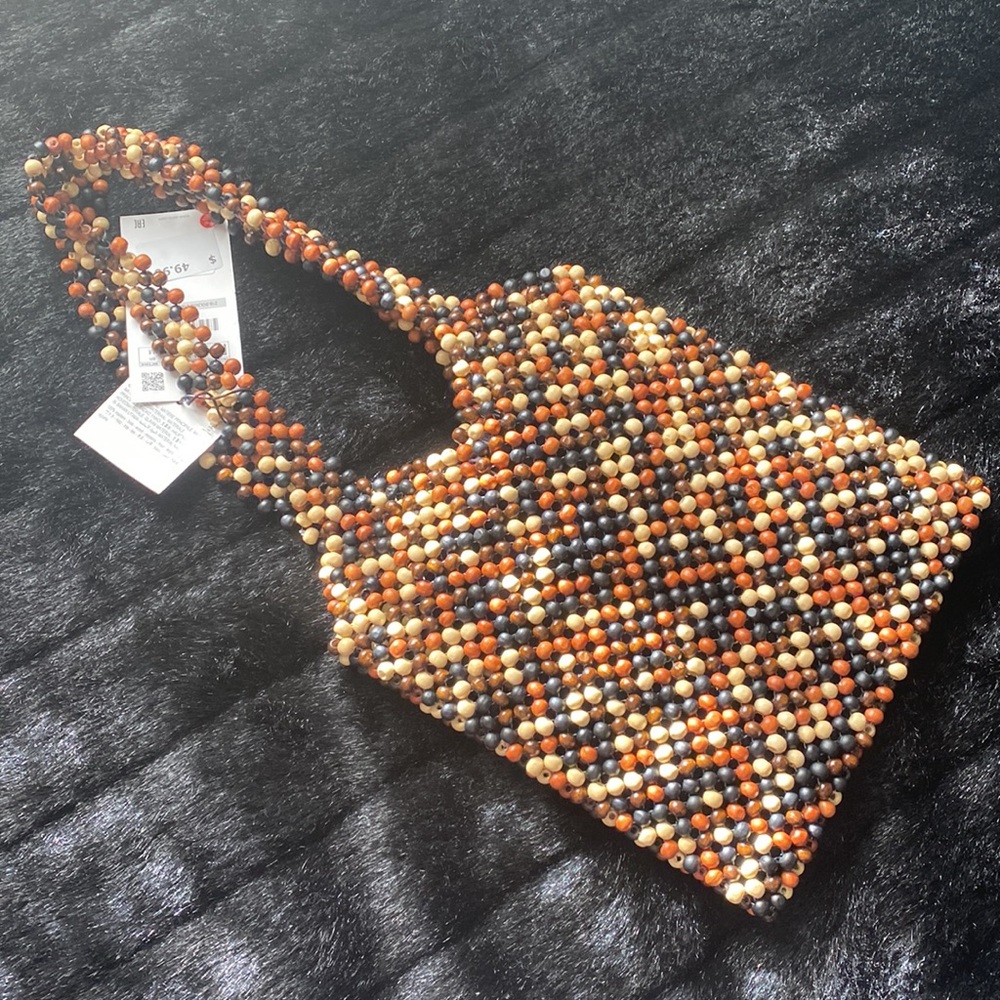 Zara Wood Beaded Bag - Picture 6 of 8